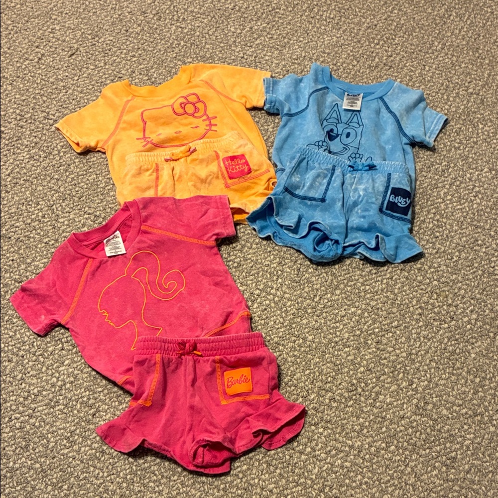 Barbie Toddler Short Set - Bright Pink